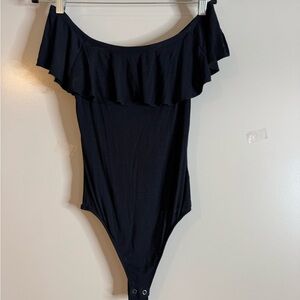 Express Black Knit Bodysuit